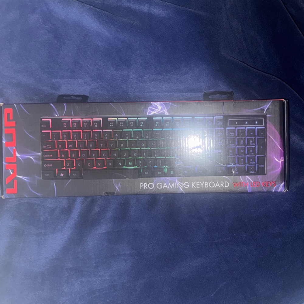 Pro Gaming Keyboard with LED Backlight - Black